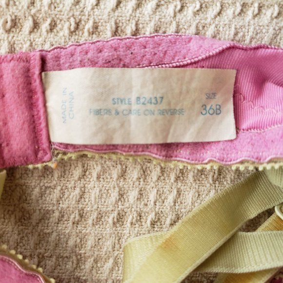 René Rofé Pink & Green Lace Bra – Size 36B - Picture 10 of 16